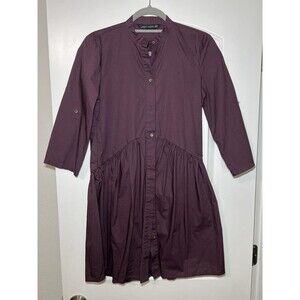 ZARA women’s burgundy shirtdress